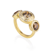 Todd Reed ring made with 18k yellow gold, Autumn ™ brilliant cut diamonds (4.05ct), and white brilliant cut diamonds (.345ct)